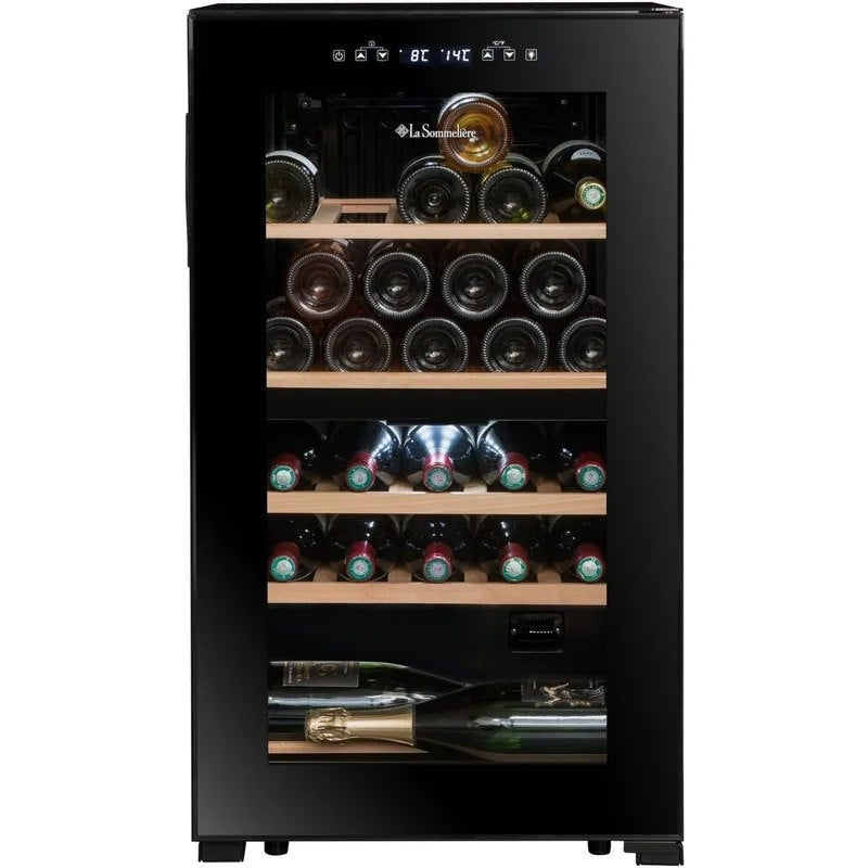 LaSommeliere–DualZone–32Bottle–WineFridge–SLS32DZBLACK