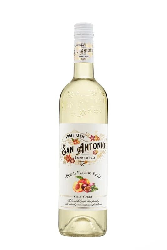 DAMAGEDLABEL:SanAntonioFruitFarmPeachPassionFruitWhite(750ml)