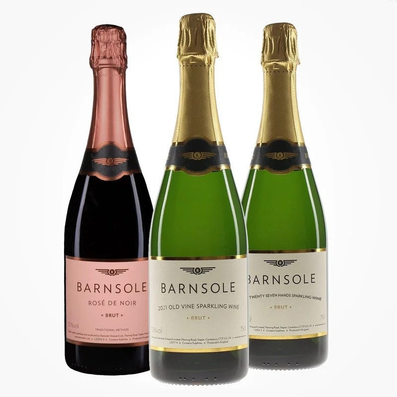 3bottles,MixedSparklingWinePack,1xRosédeNoirSparkling,1xTwentySevenHandsSparklingWine,1xOldVine