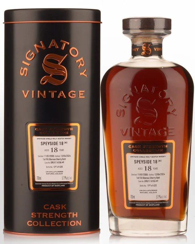 2005SignatoryVintageSpeyside18(M)18YearOldCaskStrengthSingleMaltScotchWhisky(700ml)