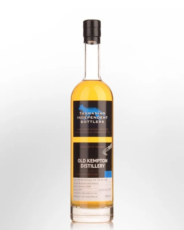 TasmanianIndependentBottlersOldKemptonDistilleryRelease7Bourbon&SherryCaskSingleMaltAustralianWhisky(500ml)