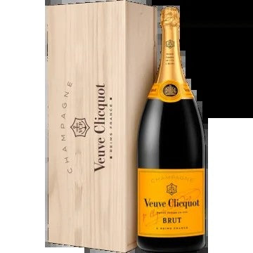 Salmanazar–ChampagneVeuveClicquotBrutCarteJaune–WoodenCase