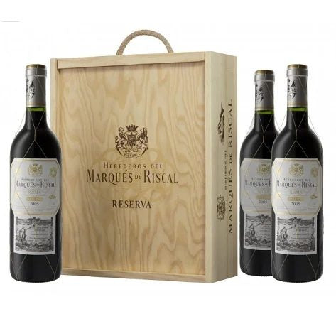 RiojaReserva2019/2021MarquésdeRiscal–3bottlewoodenbox