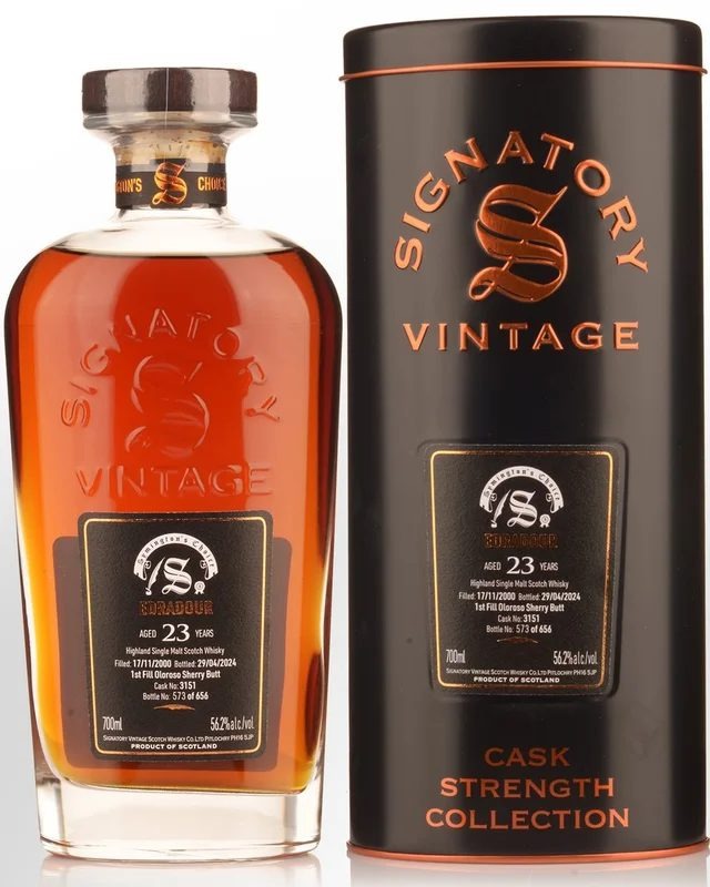 2000SignatoryVintageEdradour23YearOldSymington’sChoiceCaskStrengthSingleMaltScotchWhisky(700ml)