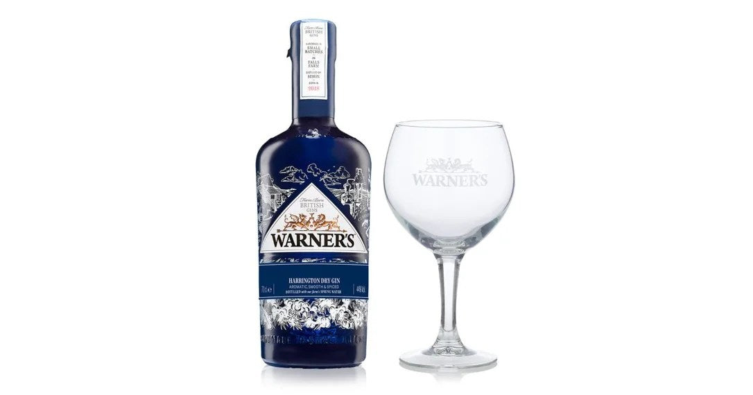 Warner’sHarringtonDryGin70cl&BalloonGinGlass