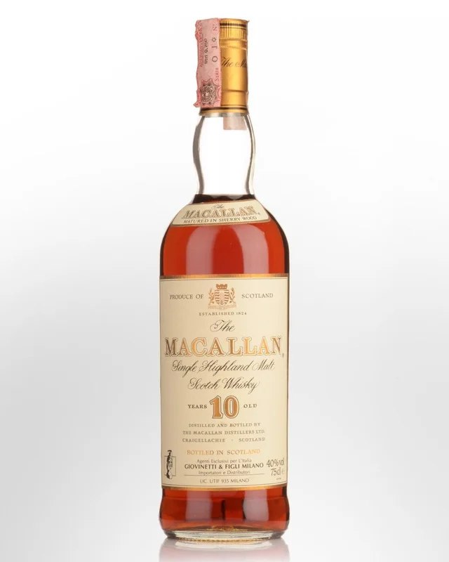 TheMacallan10YearOldSingleMaltScotchWhisky(750ml)–OldItalianImportLabel