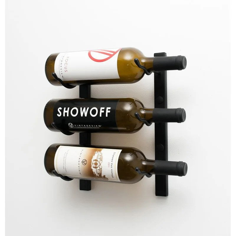 VintageView–WSeries1–305mmWallMountedMetalWineRack(3-9bottles)