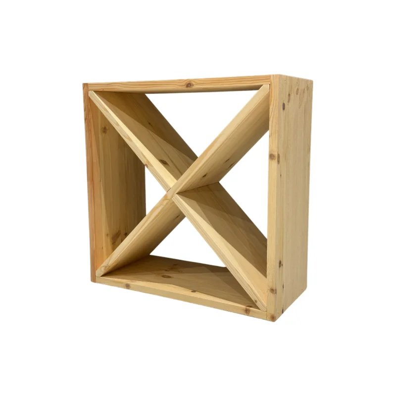WineRacks–PineWoodCellarcube–Assembled–223mmdeep