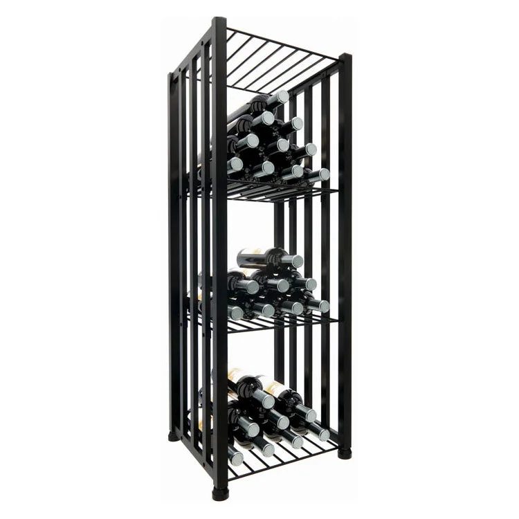VintageViewFreeStandingCase&CrateBin48WineBottleStorage–Black