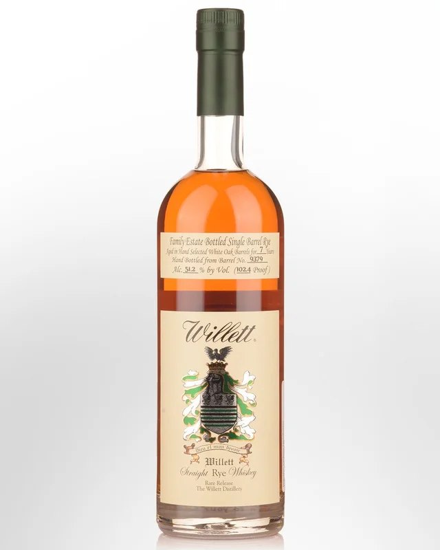 WillettFamilyEstateSingleBarrelRareRelease(Barrel9379)CaskStrength7YearOldStraightRyeWhiskey(700ml)