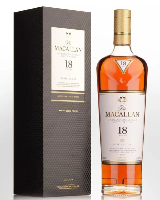TheMacallanSherryOakCask18YearOldSingleMaltScotchWhisky(700ml)–Annual2018Release