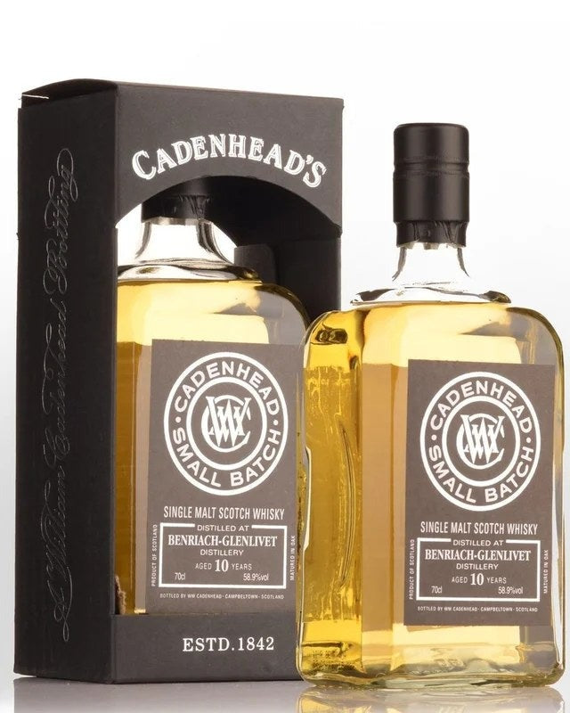 2008CadenheadsSmallBatchBenriach10YearOldCaskStrengthSingleMaltScotchWhisky(700ml)