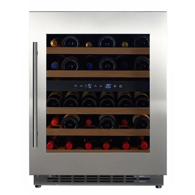 CELLA–600mm–36BurgundyBottles–UndercounterWineCooler–DualZone–W34-SSH