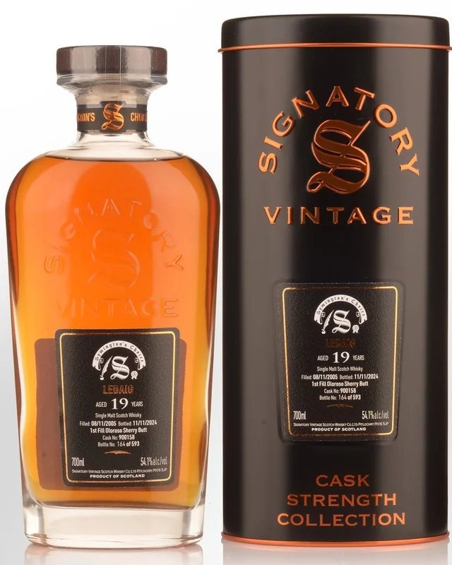 2005SignatoryVintageLedaig19YearOldSymington’sChoiceCaskStrengthSingleMaltScotchWhisky(700ml)