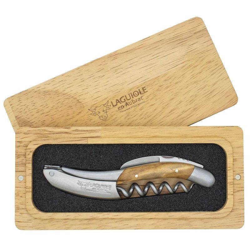 LaguioleenAubracSommelierCorkscrewOliveWoodHandle