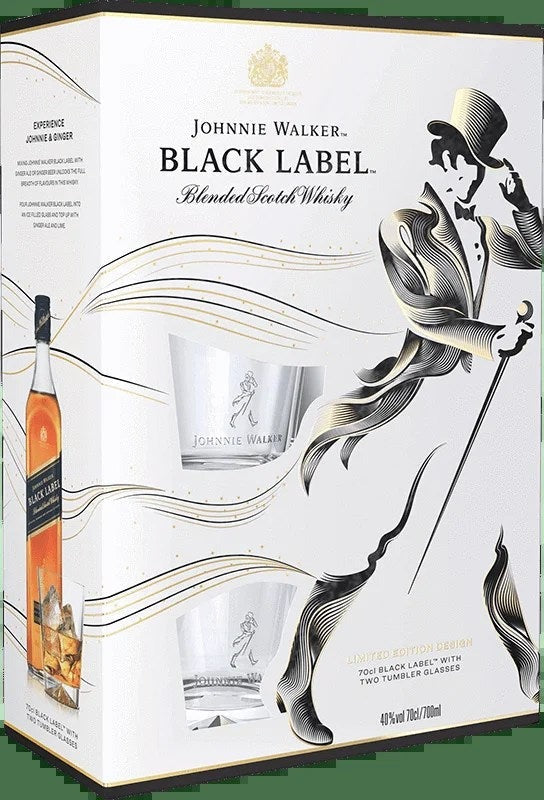 JohnnieWalkerBlackLabelGlassPack70cl