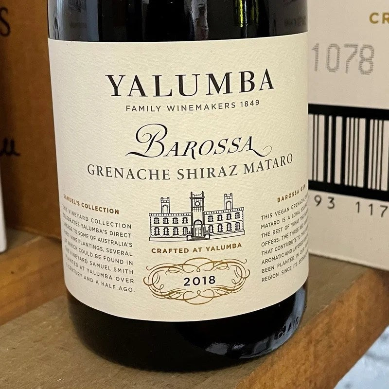 BarossaGrenacheShirazMataro2018YalumbaSamuel’sCollection
