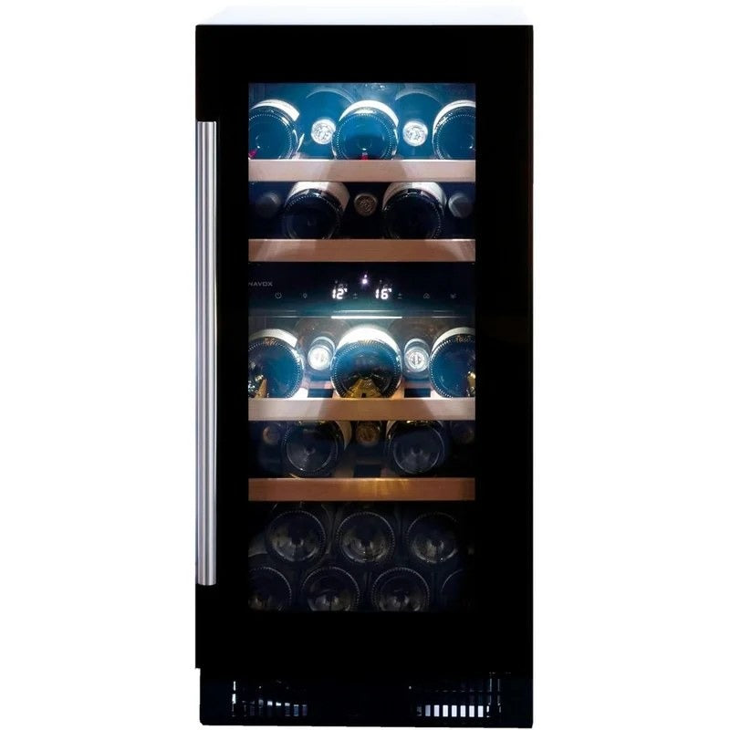 DunavoxFLOW-32D–400mmDualZone–32Bottles–BuiltIn–DAUF-32.78DB–3LightingOptions
