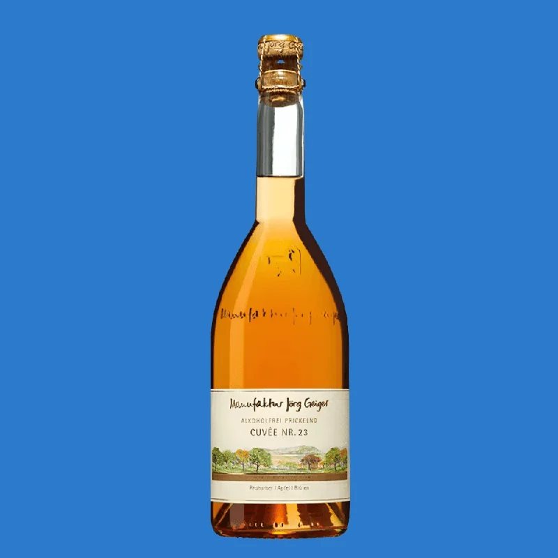 JörgGeigerCuvéeNo.23AlcoholFreeWineAlternative(0.0%ABV)Rhubarb|Apple|Blossoms750ml,375ml&200ml