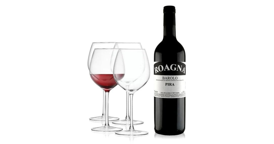 LucaRoagnaBarolo75cl&LSAWineCollectionRedWineGlasses