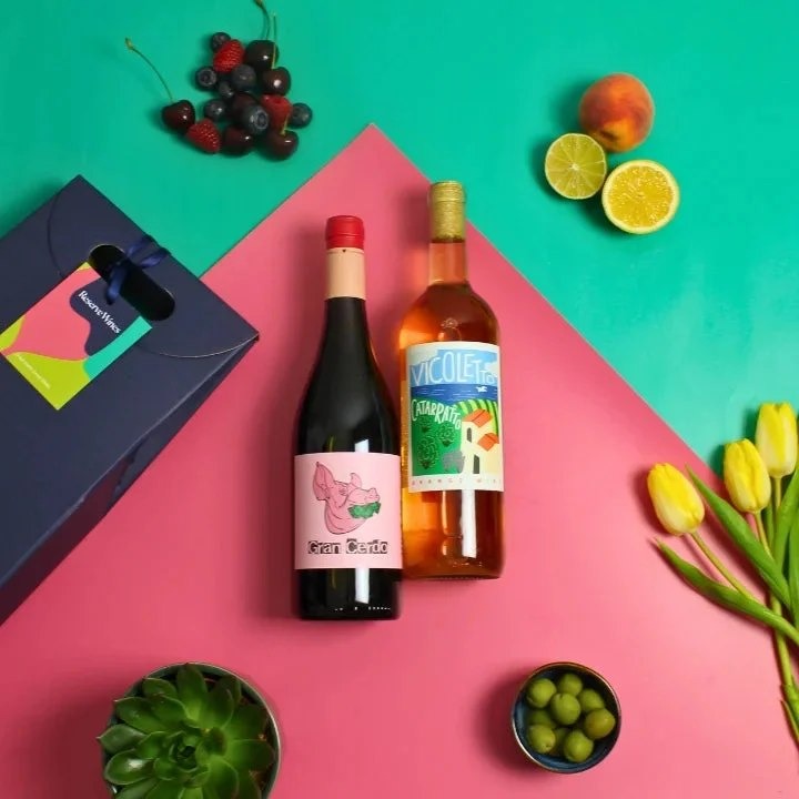NaturalWineDuo:RedandOrangeWineGift