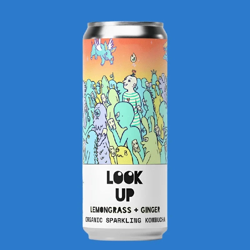 CounterCulture‘LookUp’Lemongrass&GingerKombuchaSodaCan(0.0%ABV)