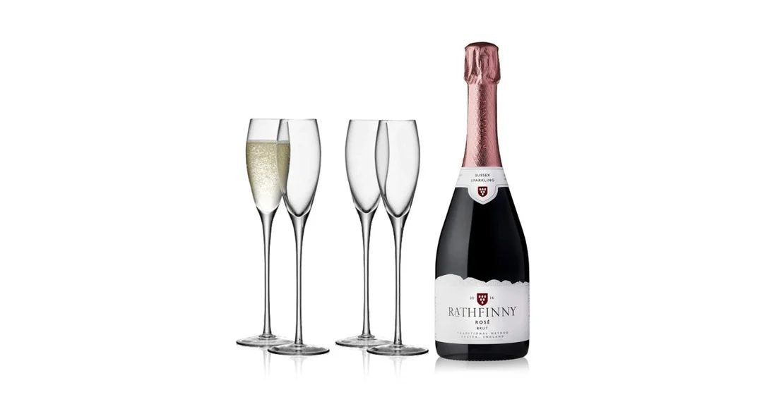 RathfinnyEstateRosé75cl&LSASparklingWineCollectionFlutes