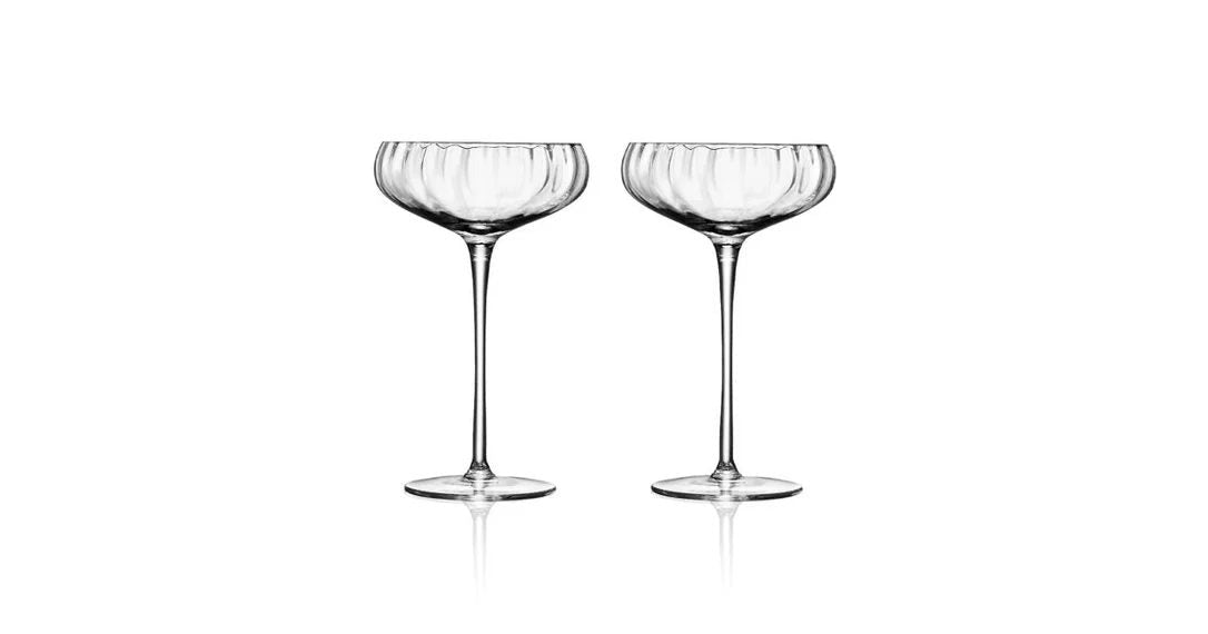 LSAAureliaChampagneSaucers–ClearOptic300ml(Setof2)