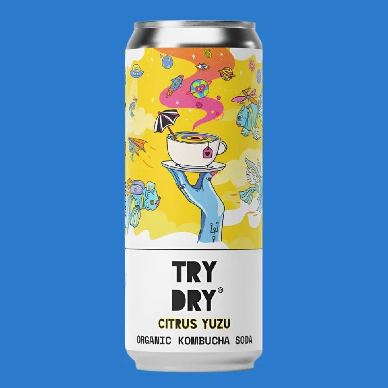 CounterCulture‘TryDry’CitrusYuzuOrganicKombuchaSodaCan(0.0%ABV)