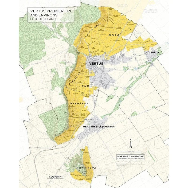 DeLong’sMapofCôtedesBlancsChampagne–VertusPremierCru