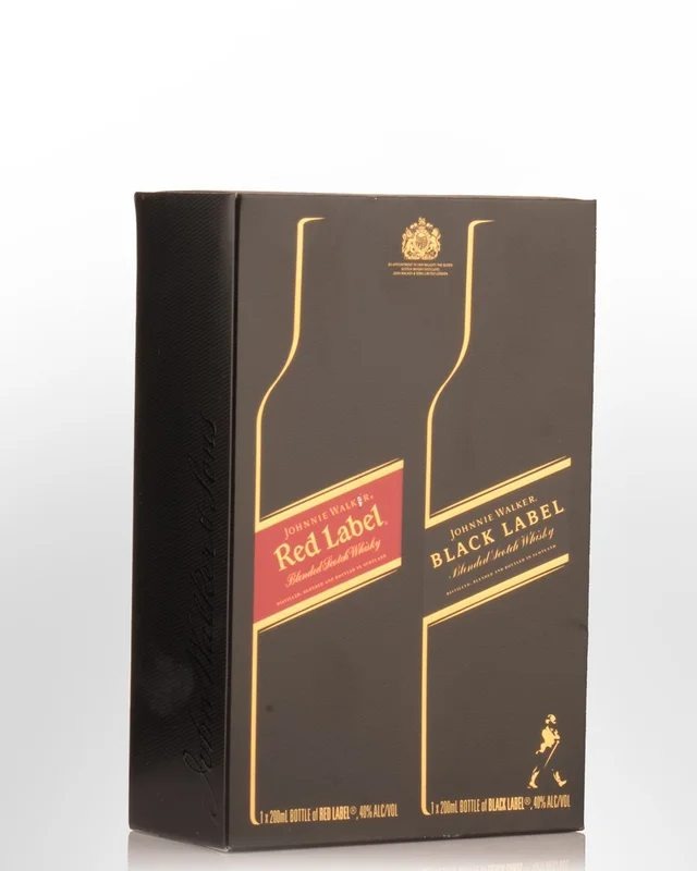 JohnnieWalkerRedLabel&BlackLabelBlendedScotchWhiskyGiftPack(2x200mlbottles)