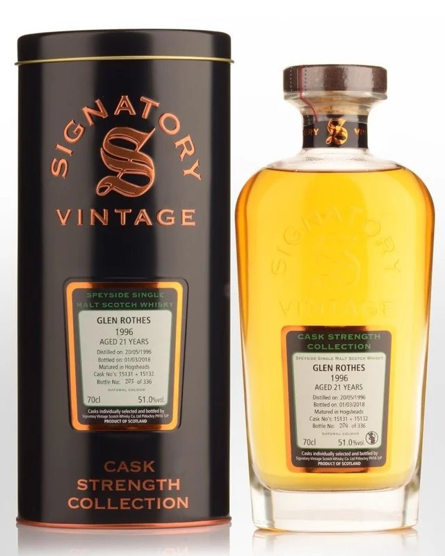 1996SignatoryVintageGlenrothes21YearOldCaskStrengthSingleMaltScotchWhisky(700ml)
