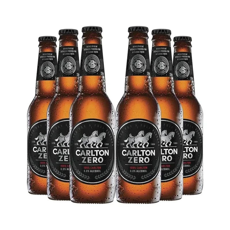 CarltonZeroNonAlcoholicBeerBottles
